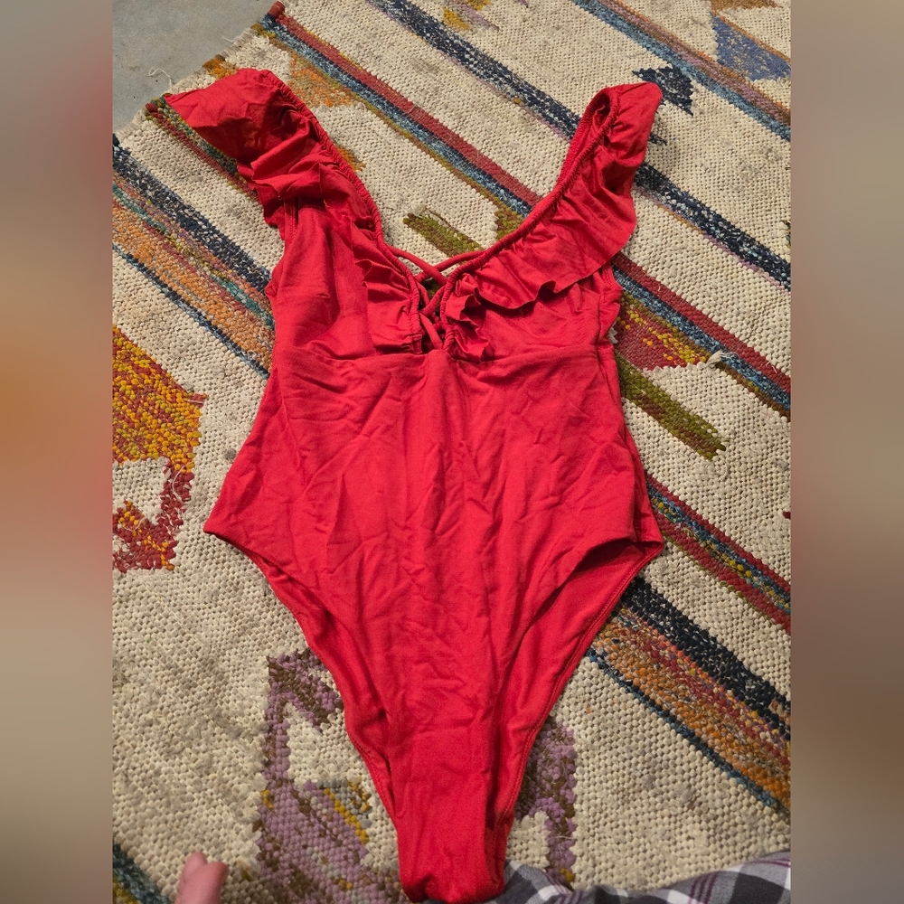 H&M Red Ruffled Kids Bodysuit